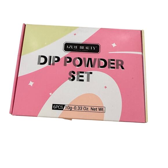 Azure Beauty Dip Powder Nail Kit 6 Colors Multicolor Dipping Starter Set Salon - Picture 2 of 11